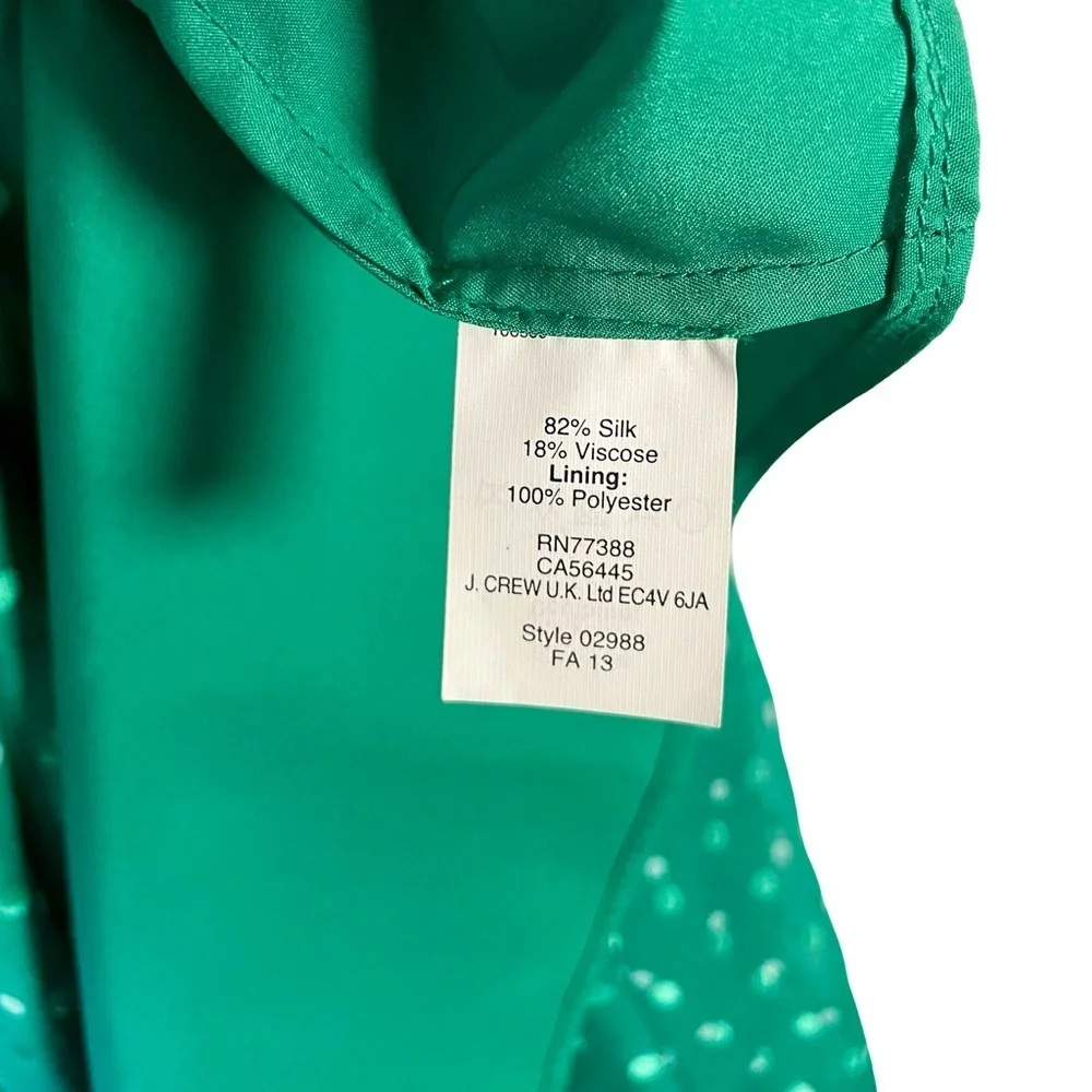 J.Crew Collection Silk Chiffon Polka Dot Halter Gown Size 6